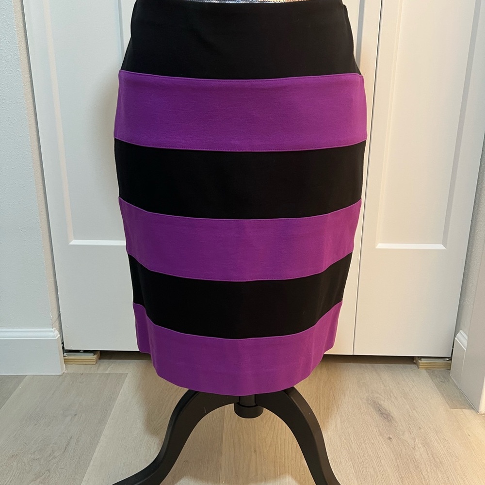 Ann Taylor striped skirt, size 4, 19 in length.